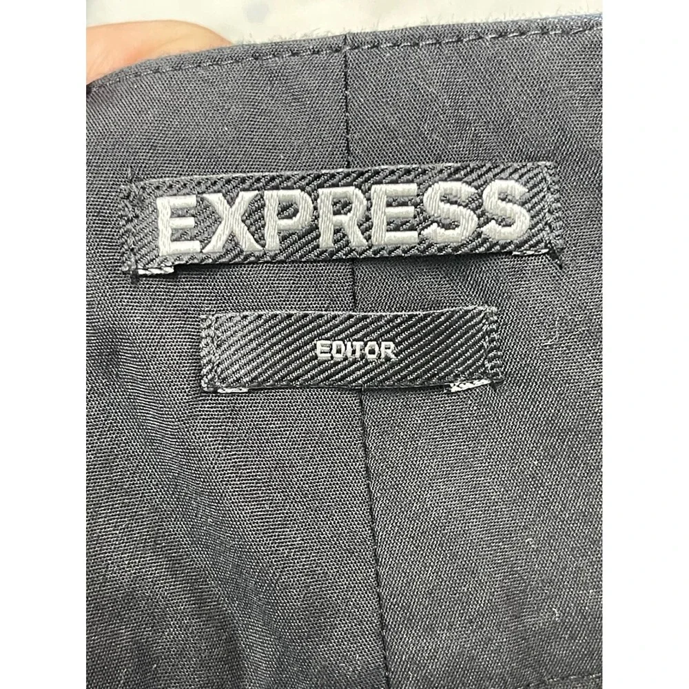 Express Editor Dress Pants Womens 12S Navy Wide Leg‎ Career Trousers 0487011